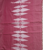 Rose Pink Handloom Saree with Jamdani work - Image 3