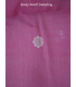 Earthy Rose Pink Handloom Saree with Indigo Elephant Motifs - Image 5