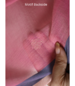 Earthy Rose Pink Handloom Saree with Indigo Elephant Motifs - Image 7