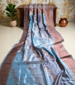 *Handloom* Raw Silk Buti Rangkart Lehriya