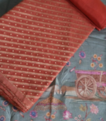 Pure Chanderi Unstitched Suits (3-Piece)