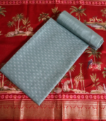 Pure Chanderi Unstitched Suits (3-Piece)