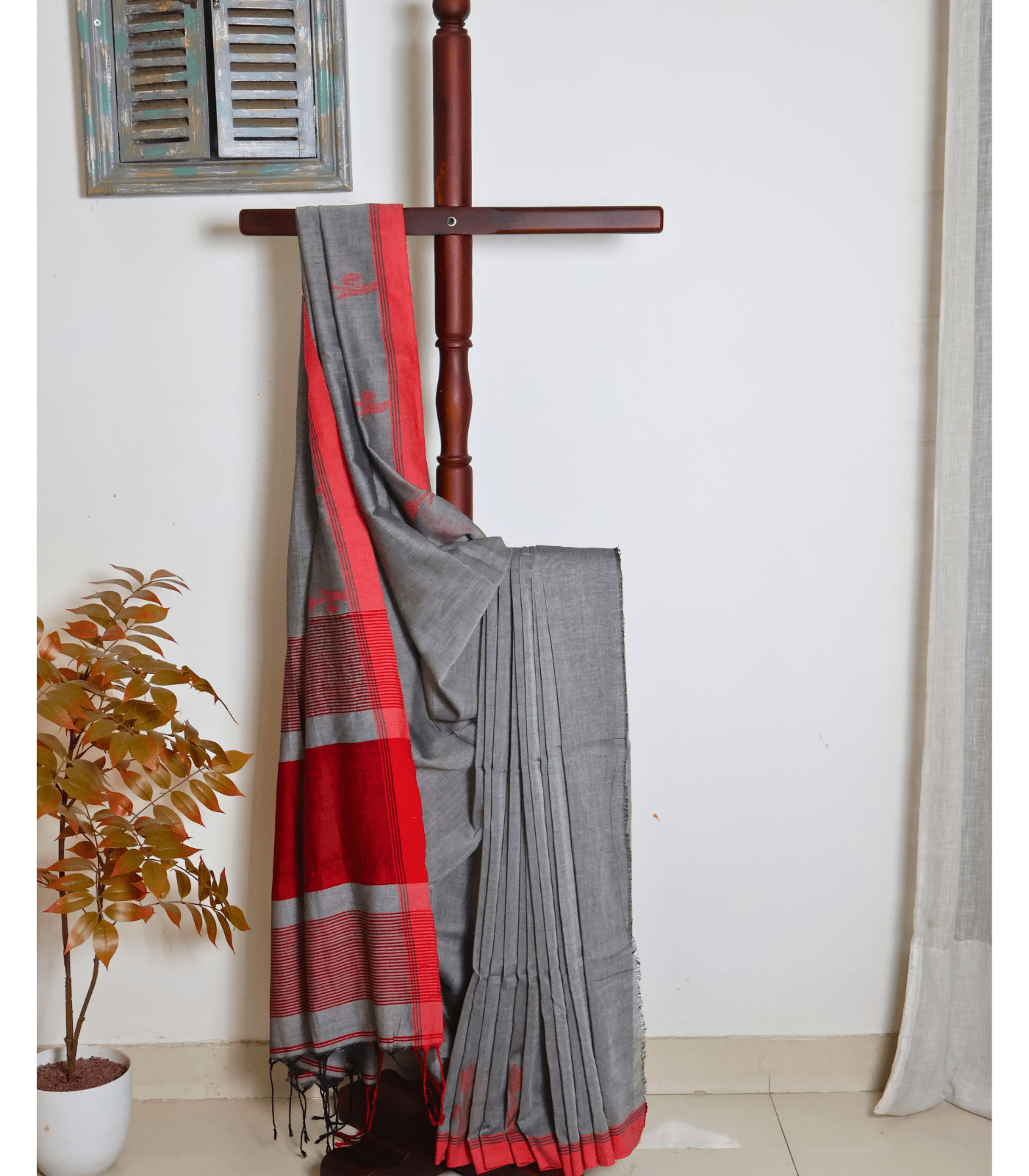 10 Premium Khadi Cotton with Ghicha Pallu - Image 1