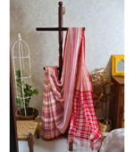 Checked Pallu Gamchha Style Khadi Cotton