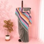 Stripped Pallu Khadi Cotton
