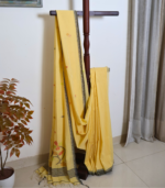 Light butter yellow Jamdani